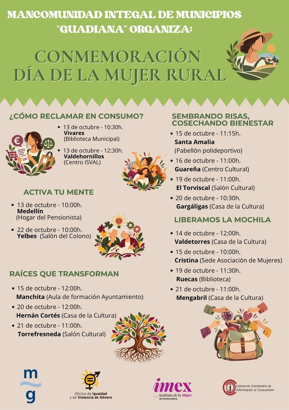La Mancomunidad Guadiana prepara talleres por el Día de la Mujer Rural