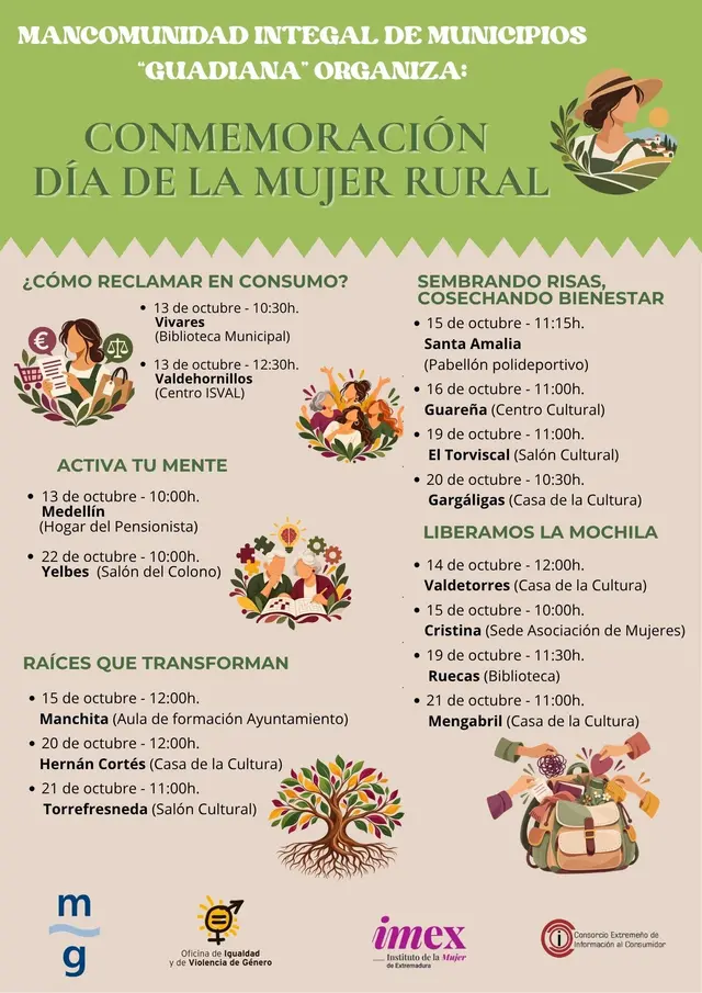 La Mancomunidad Guadiana prepara talleres por el Día de la Mujer Rural