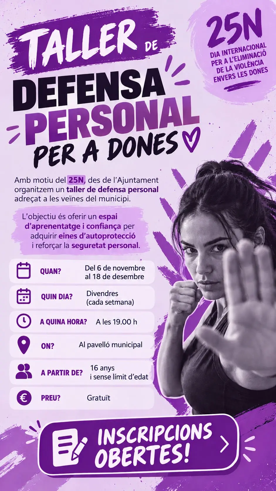 Ventalló organiza un taller de autoprotección para mujeres por el 25N