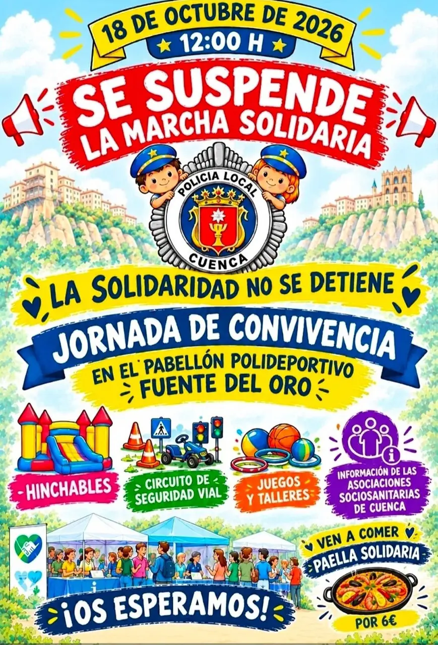 La jornada solidaria de la Policía Local se celebrará bajo techo en Cuenca