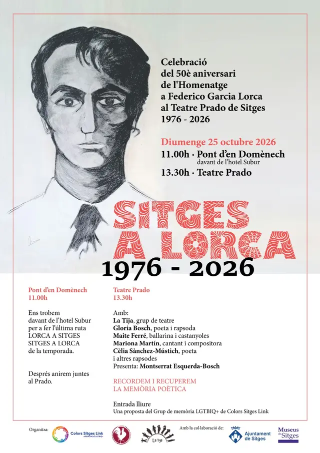 Sitges recordará el homenaje a Lorca con una ruta y un espectáculo de La Tija