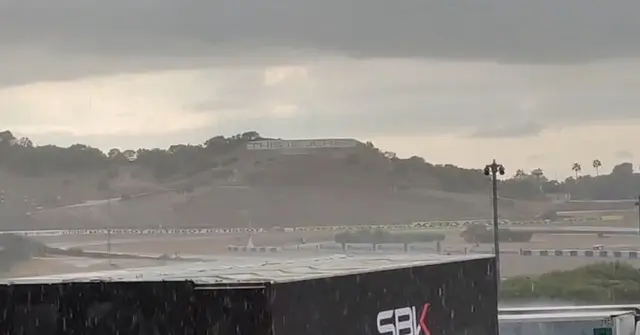 La dana Adam descarga lluvia en el Circuito de Jerez