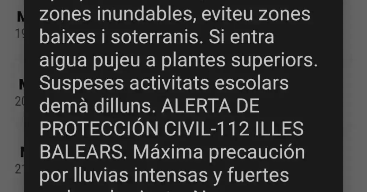 Formentera figura entre las islas cuyos residentes recibieron un ES-Alert