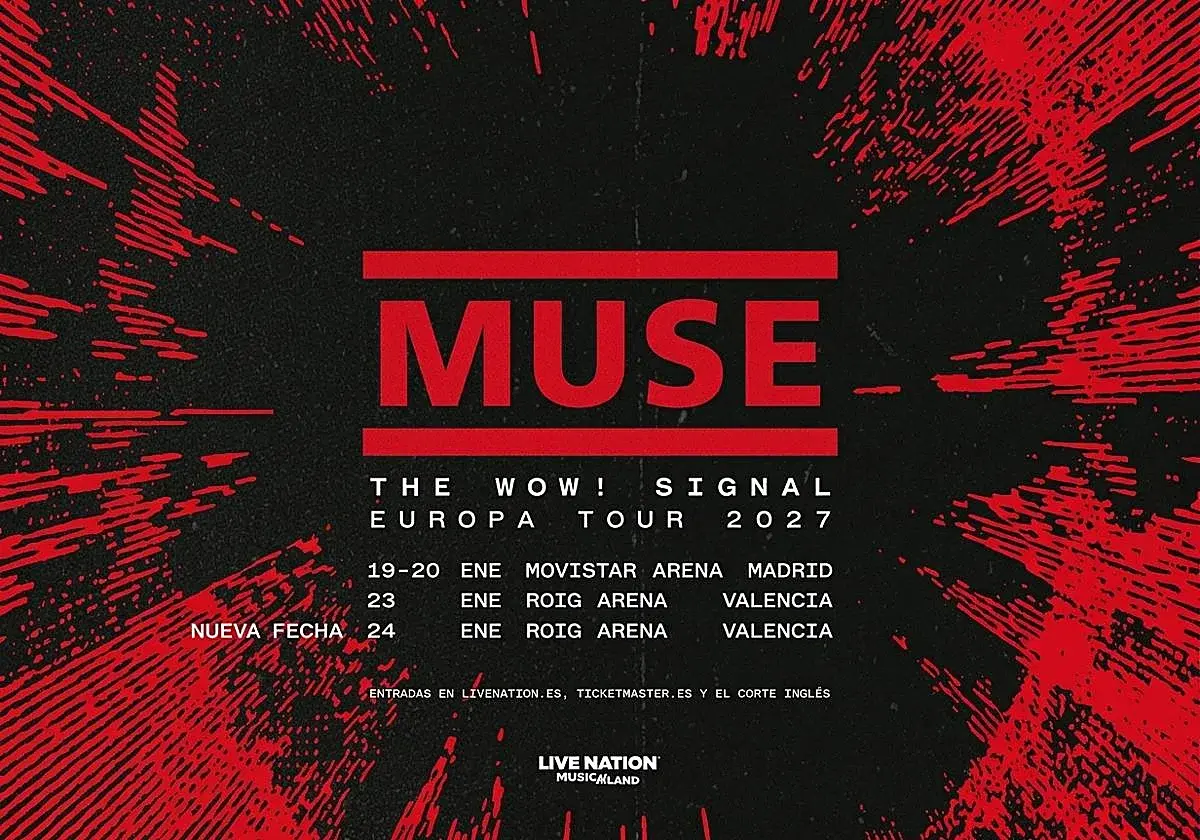 Muse ofrecerá dos conciertos en el Roig Arena en enero de 2027
