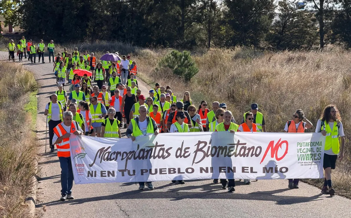 Miajadas acoge una marcha contra el proyecto de una planta de biometano