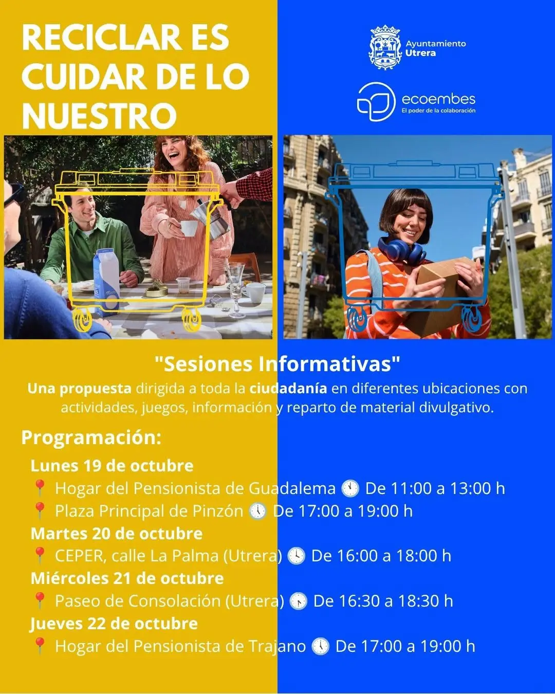 Una campaña acerca actividades sobre reciclaje a Utrera y sus pedanías