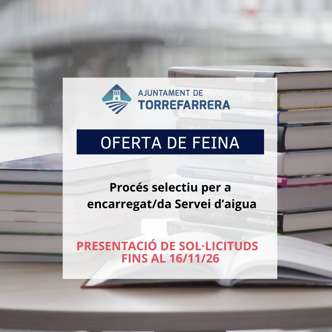 Torrefarrera abre la selección para una plaza fija en el servicio de agua