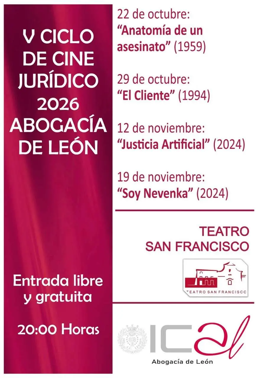 El cine acercará el mundo jurídico en cuatro sesiones gratuitas en León