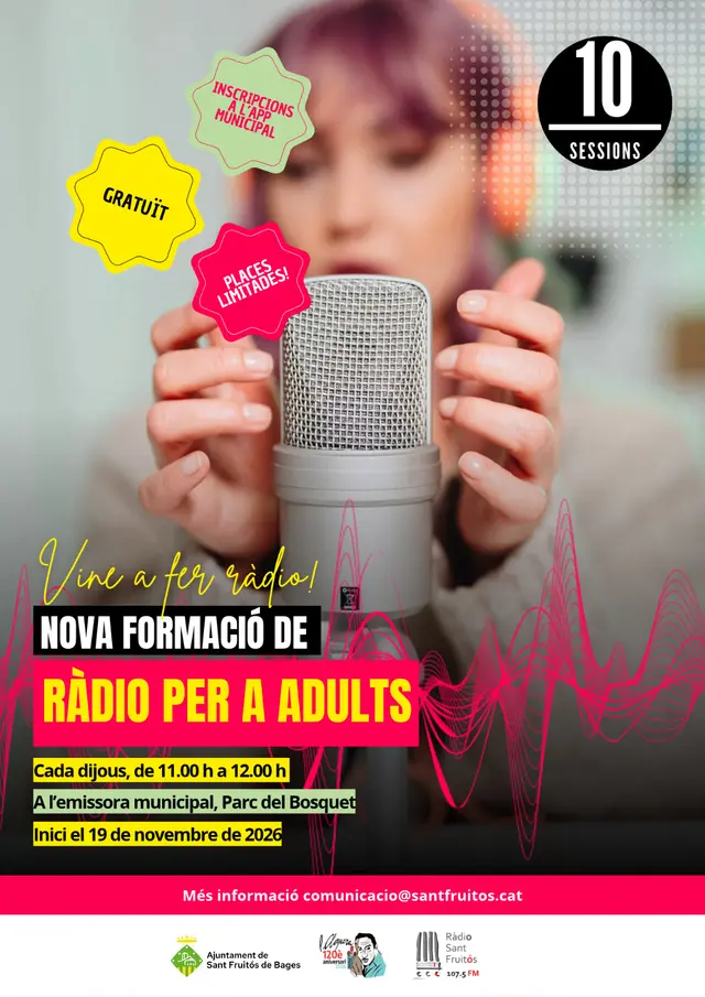 Curso gratuito de radio para adultos en Sant Fruitós de Bages
