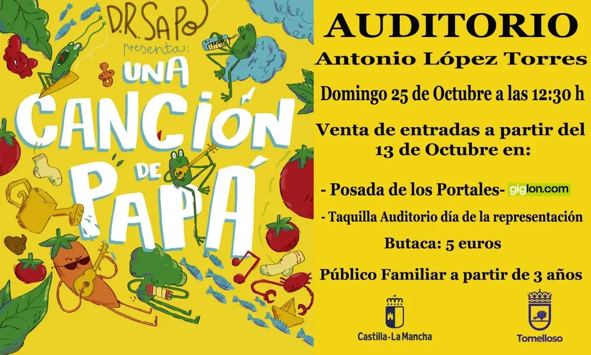 «Una Canción de Papá» llevará música en directo al Auditorio López Torres