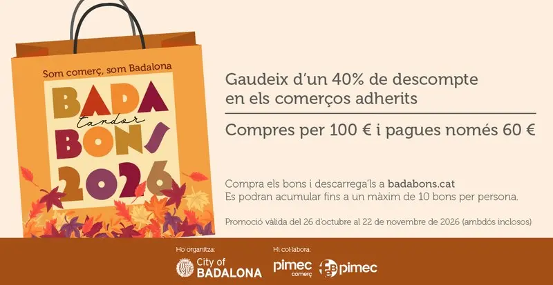 Badalona anuncia una nueva campaña de vales para comercios y restaurantes