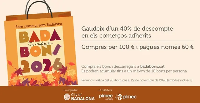 Badalona anuncia una nueva campaña de vales para comercios y restaurantes