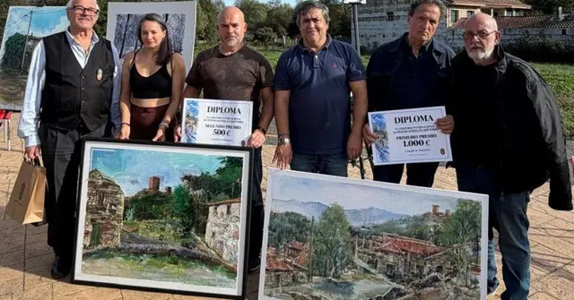 El certamen de pintura rápida de Monterrei reconoce a Soto Fernández