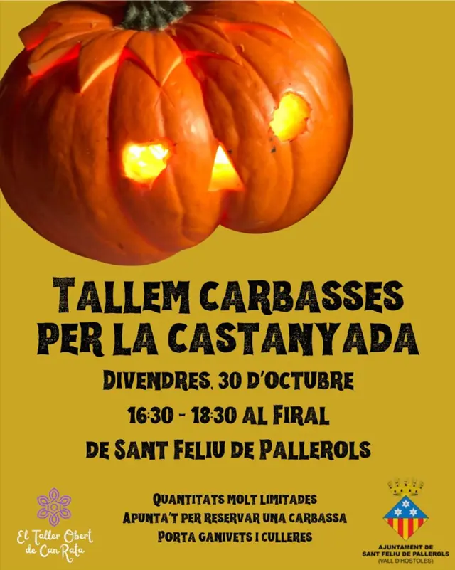 Un taller en la Plaça El Firal preparará calabazas para la Castanyada