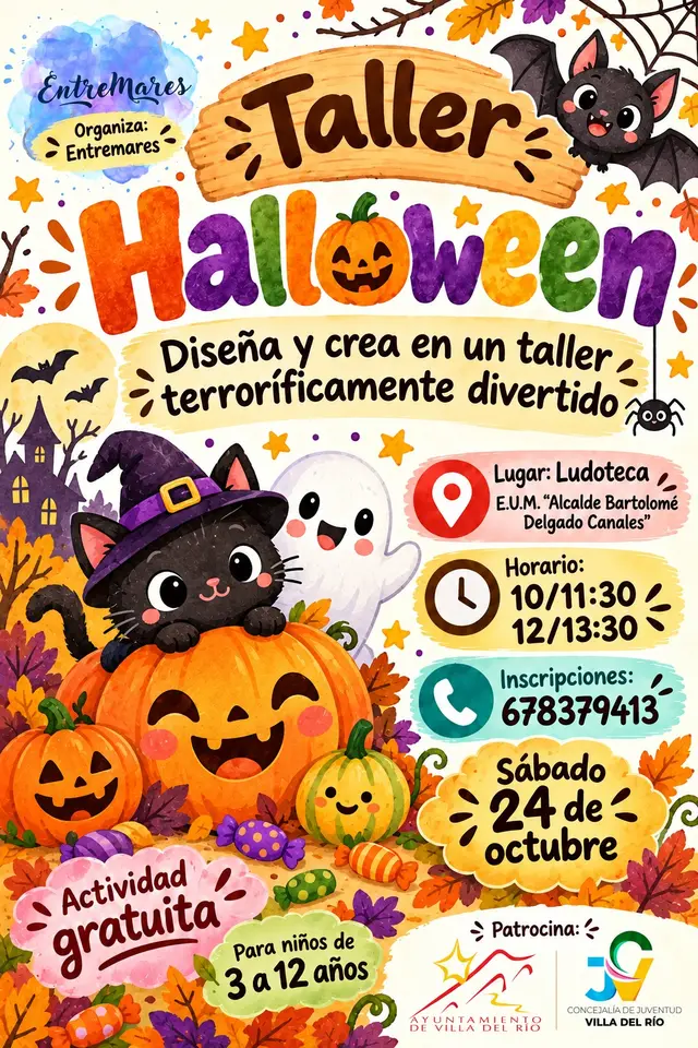 La Ludoteca de Villa del Río acogerá un taller de Halloween el 24 de octubre