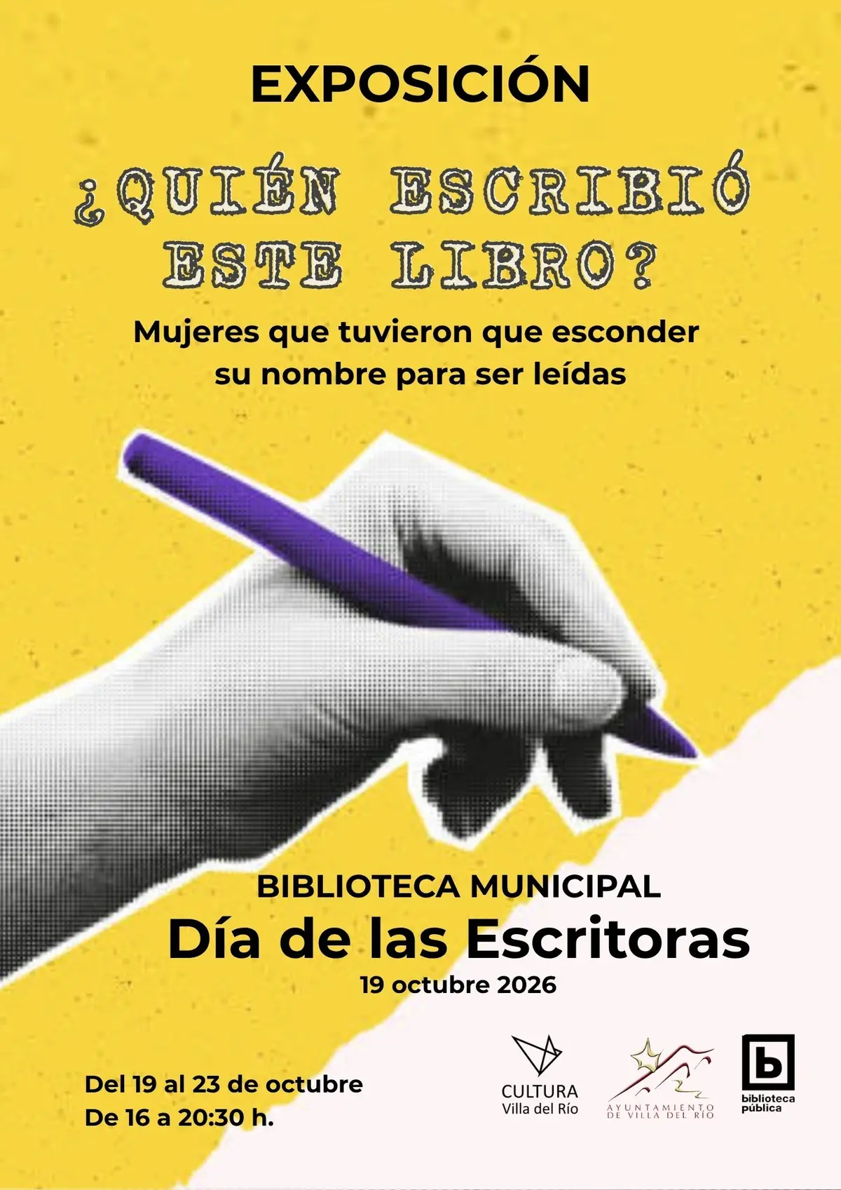 La biblioteca de Villa del Río dedica una muestra a las mujeres tras un nombre