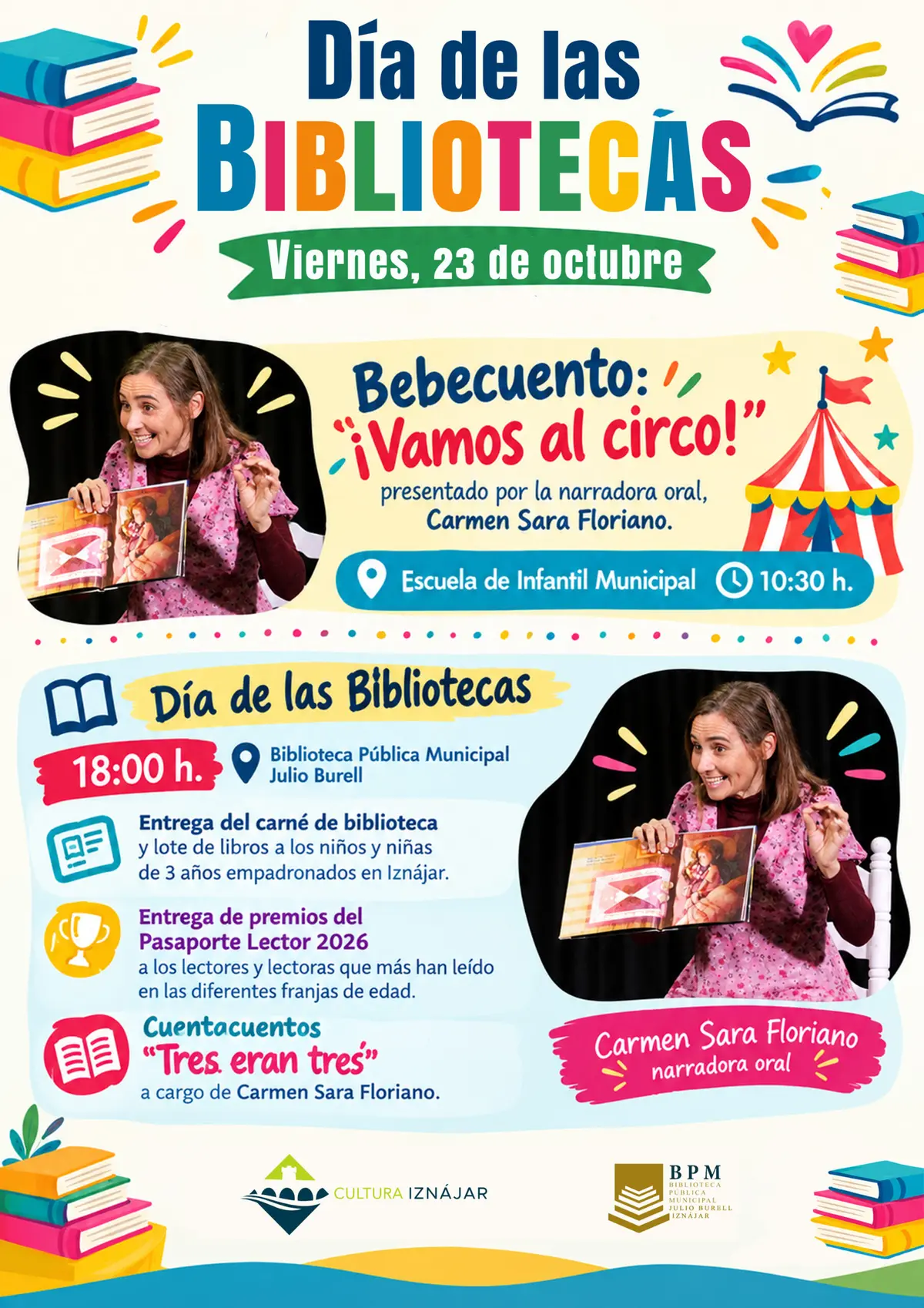 Iznájar prepara una celebración bibliotecaria con los niños de 3 años como protagonistas