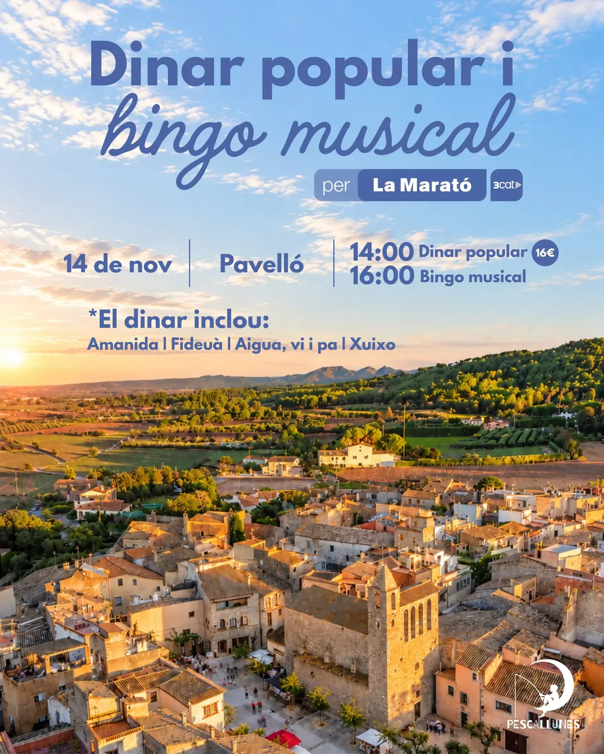 Ventalló prepara una jornada con comida y bingo musical para La Marató