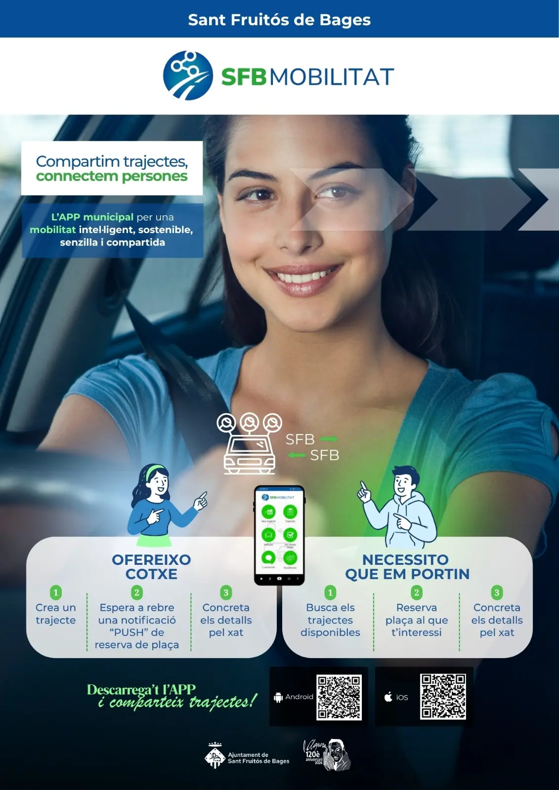 Sant Fruitós estrena una aplicación para compartir desplazamientos en coche