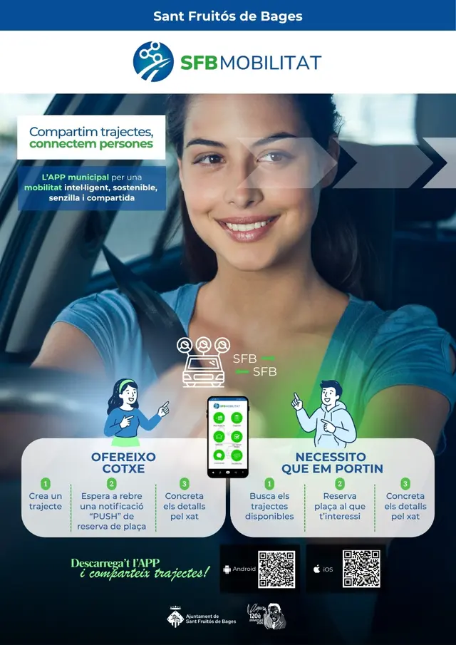 Sant Fruitós estrena una aplicación para compartir desplazamientos en coche