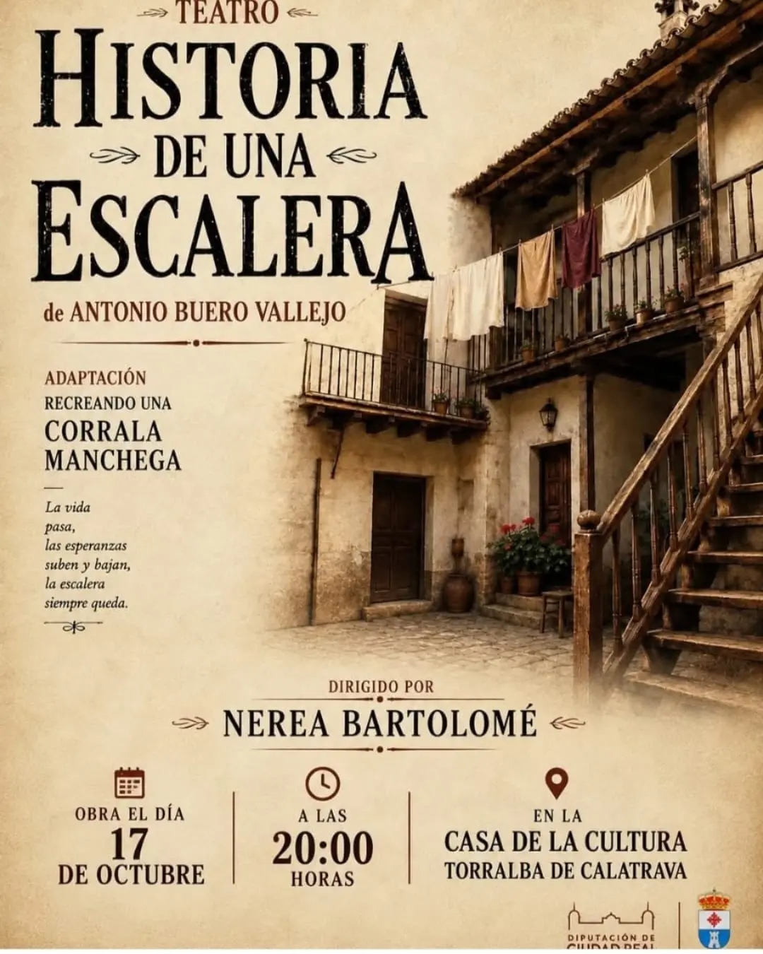 «Historia de una escalera» llegará a la Casa de Cultura de Torralba