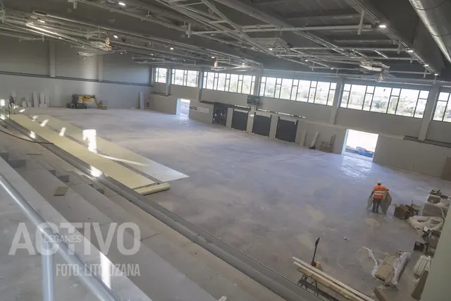 Un reportaje recorre las obras del polideportivo de Leganés Norte