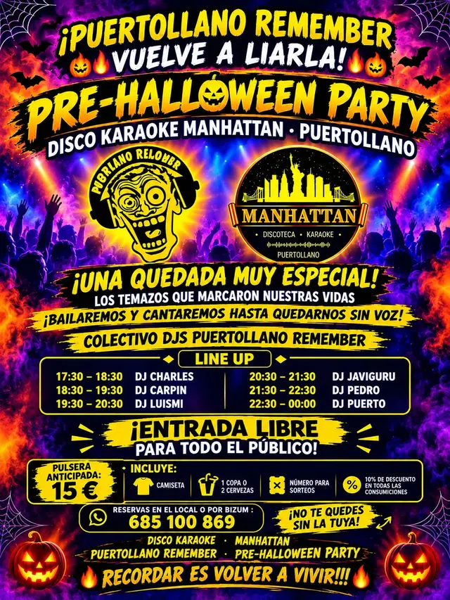 Manhattan prepara una noche de música remember antes de Halloween