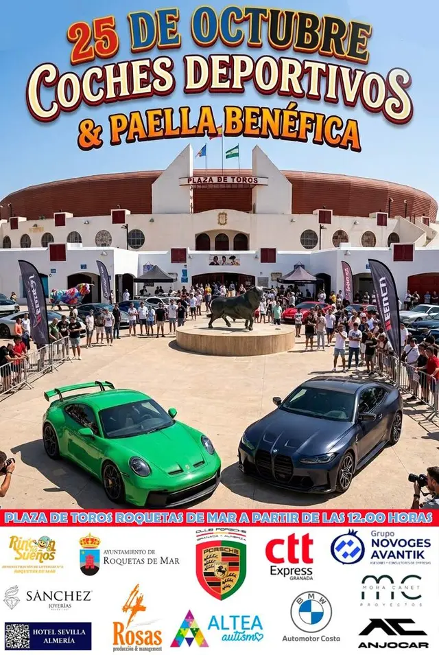 Más de 130 deportivos participarán en una cita solidaria en Roquetas