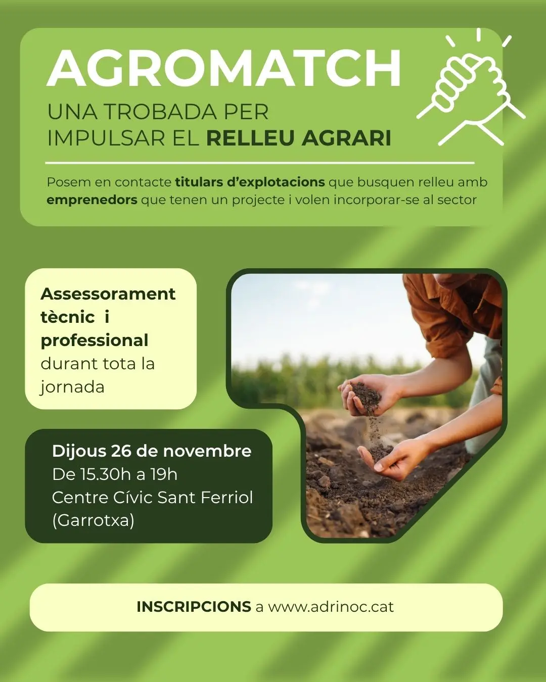 Agromatch reunirá a cedentes y emprendedores para favorecer el relevo agrario