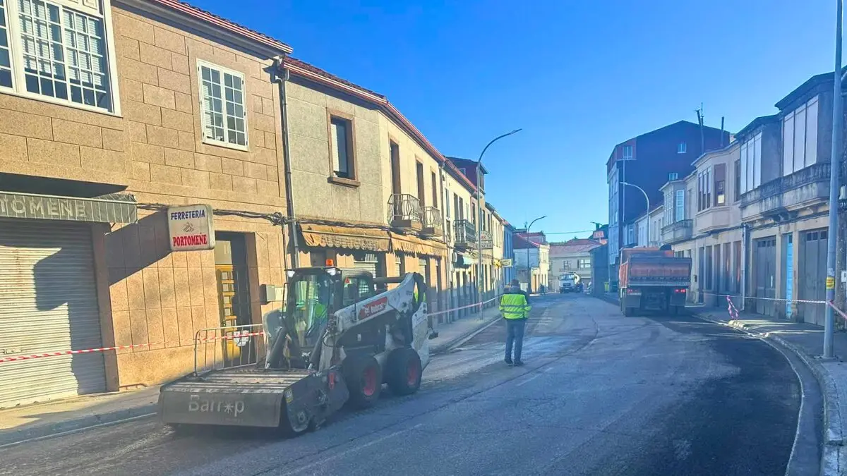 La LU-P-6001, en obras entre Taboada y Taboada dos Freires