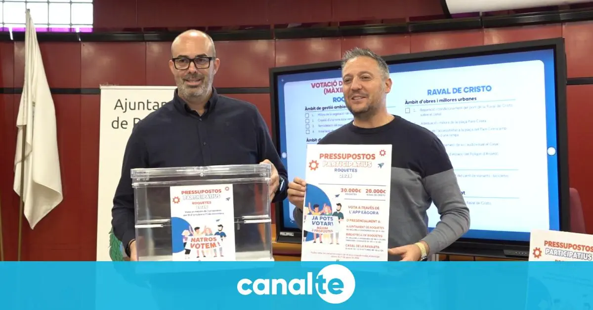 Roquetes asigna 50.000 euros a sus presupuestos participativos de 2026