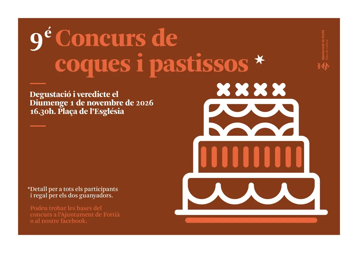 Fortià celebrará el concurso de cocas y pasteles el 1 de noviembre