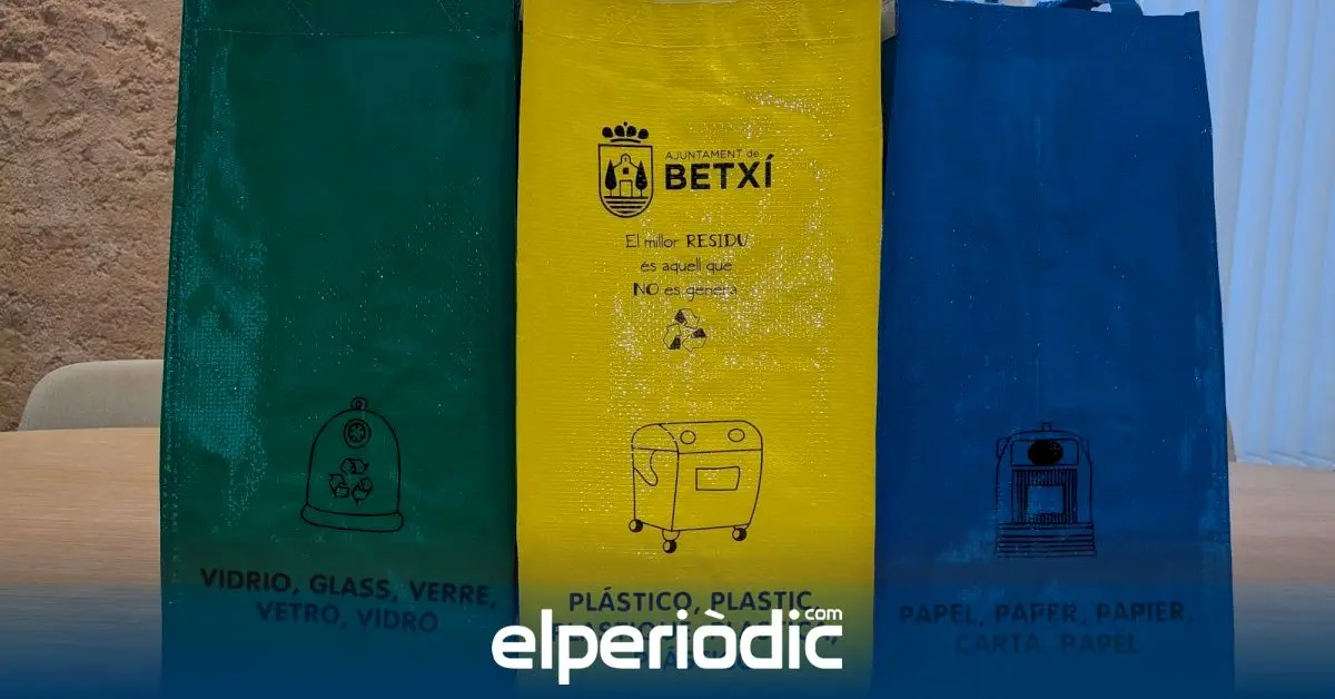 Betxí impulsa el reciclaje doméstico con bolsas reutilizables gratuitas