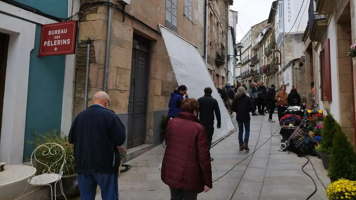 La Rúa Maior de Sarria recrea una localidad francesa para el remake de «Buen Camino»