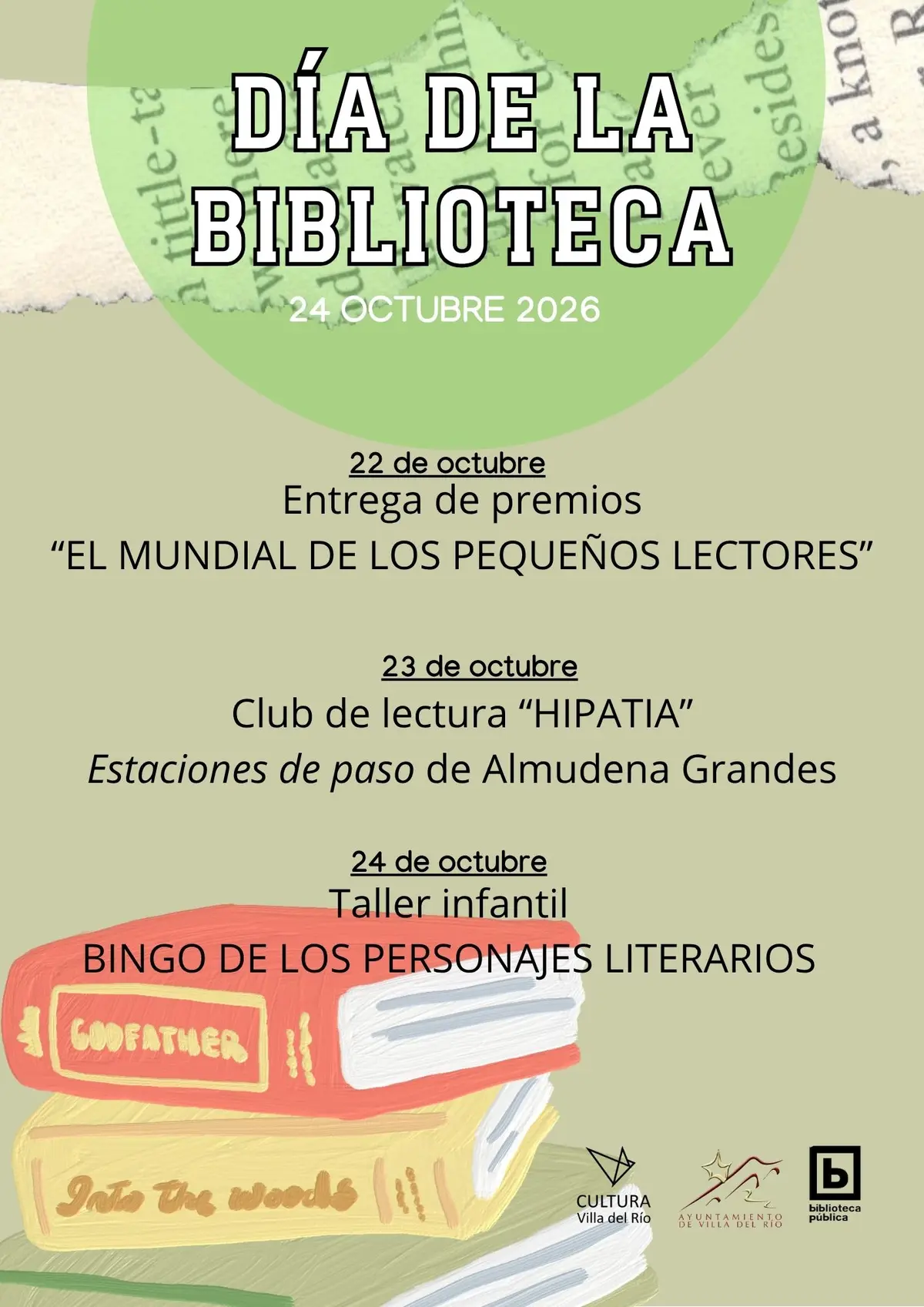Villa del Río prepara tres días de actividades lectoras por el Día de las Bibliotecas