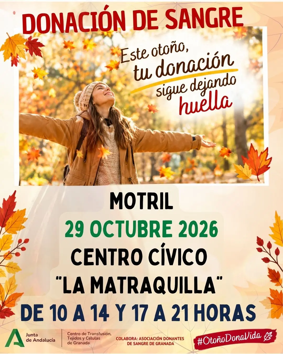 Motril programa una jornada de donación de sangre para el 29 de octubre