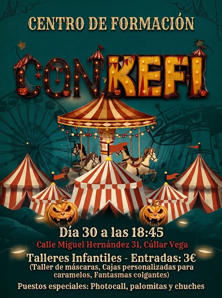Conkefi propone una tarde de talleres infantiles de Halloween el 30 de octubre