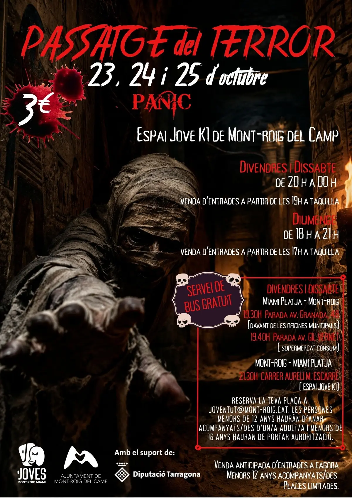 Mont-roig programa tres jornadas del Passatge del Terror en octubre