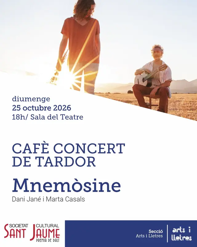 Mnemòsine protagonizará el Cafè Concert de Tardor en Premià de Dalt