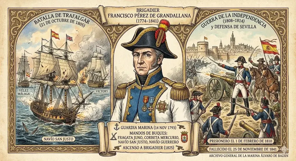 Una biografía recorre la trayectoria del marino jerezano Francisco Pérez de Grandallana