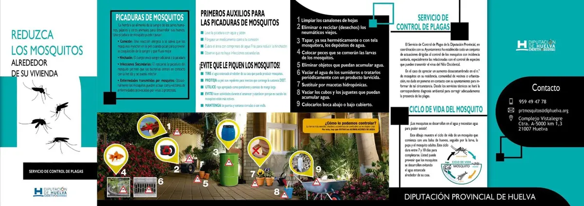 Puerto Moral difunde pautas para prevenir las picaduras de mosquito