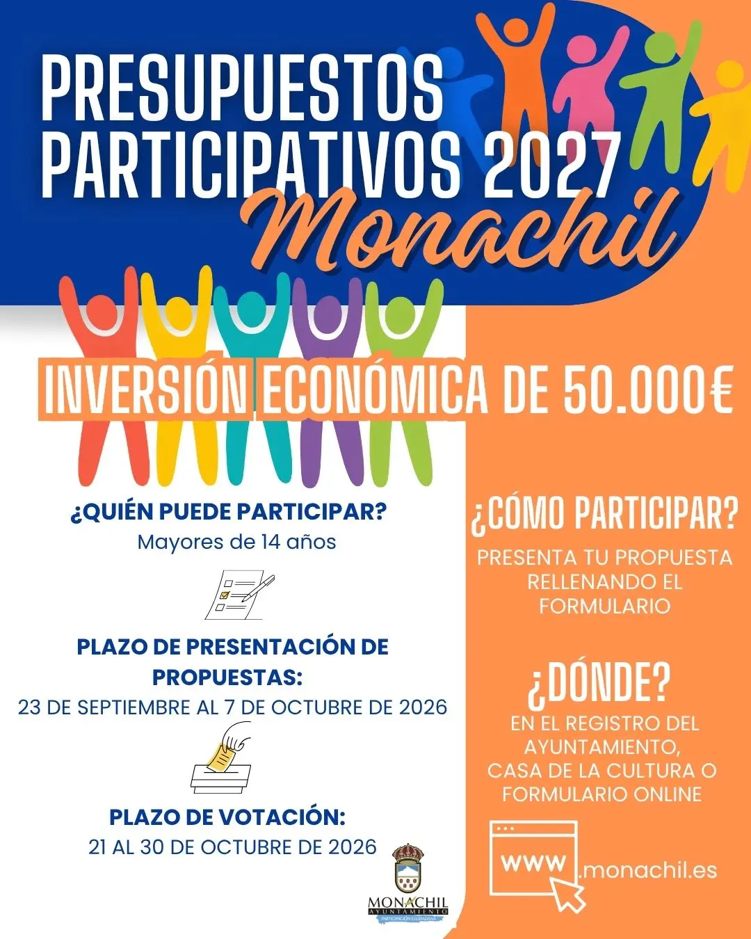 Monachil abre la votación para elegir inversiones municipales de 2027
