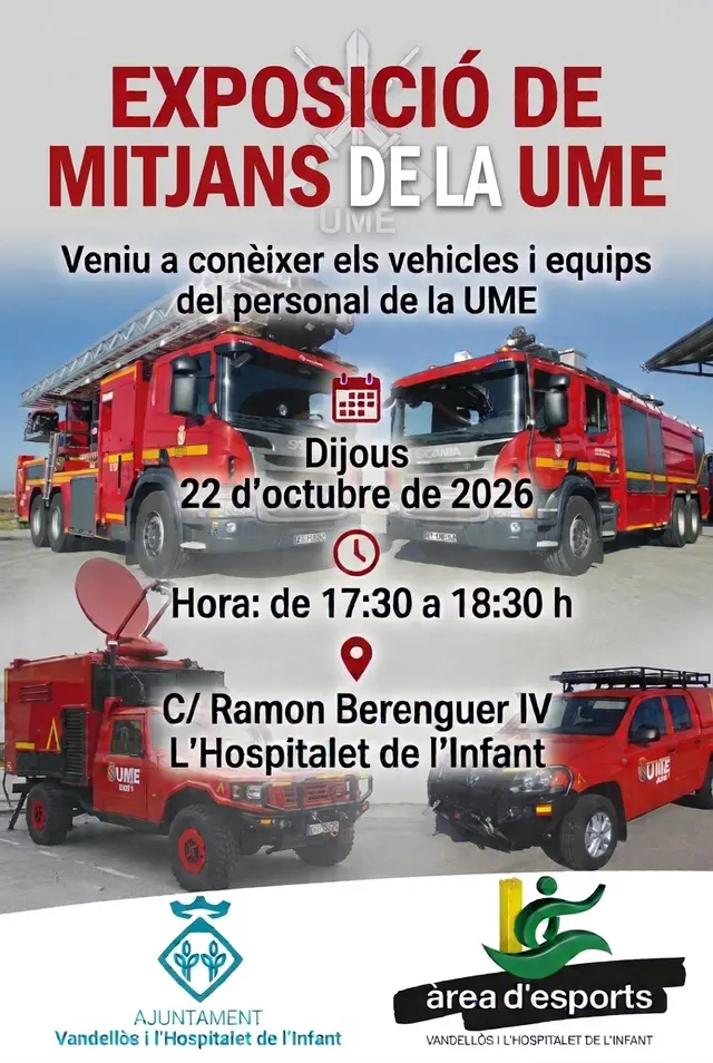 La UME mostrará sus medios este jueves en l’Hospitalet de l’Infant