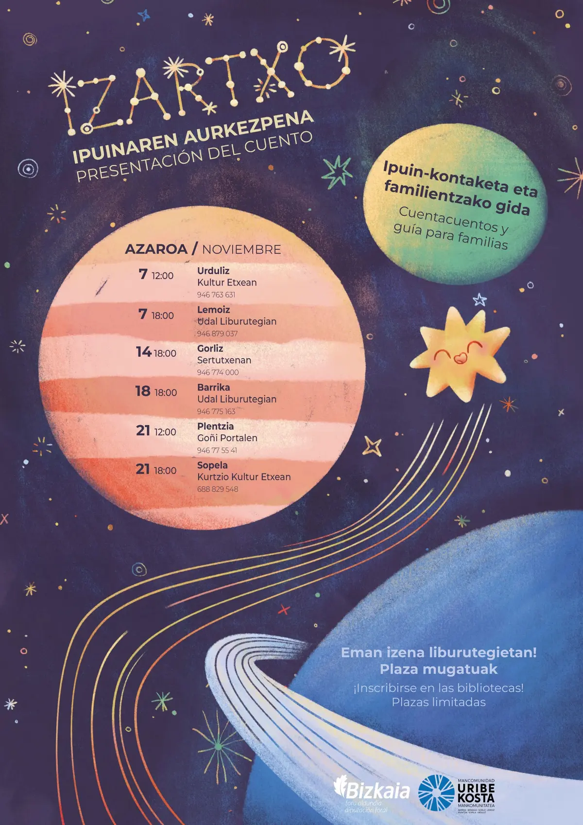 Izartxo llevará una actividad de lectura en euskera a Kurtzio Kultur Etxea