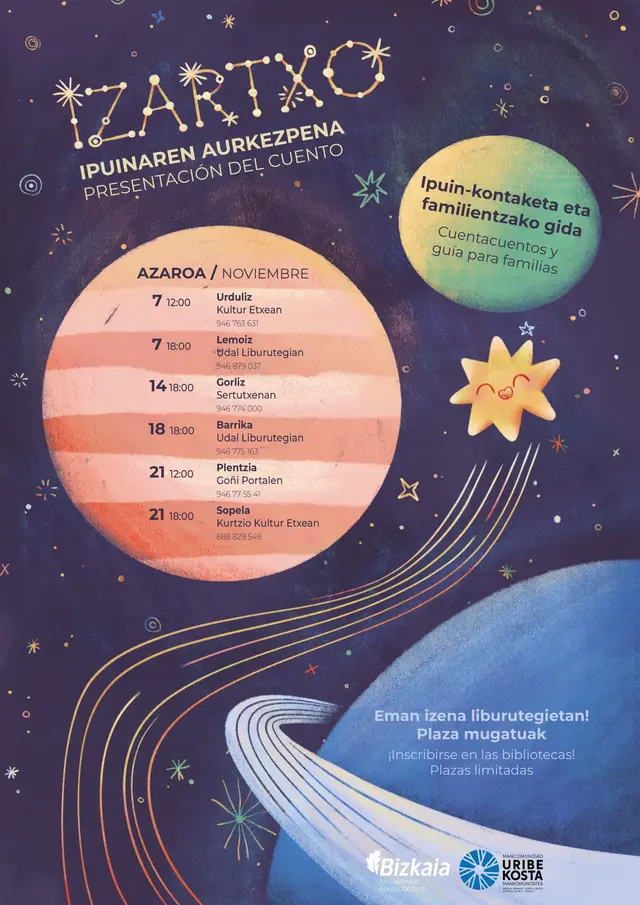 Izartxo llevará una actividad de lectura en euskera a Kurtzio Kultur Etxea