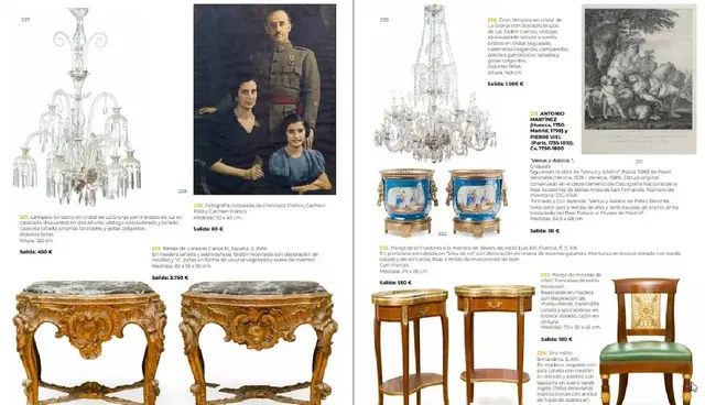 La subasta de objetos del pazo de Sada reúne 689 lotes y supera los 200.000 euros de salida