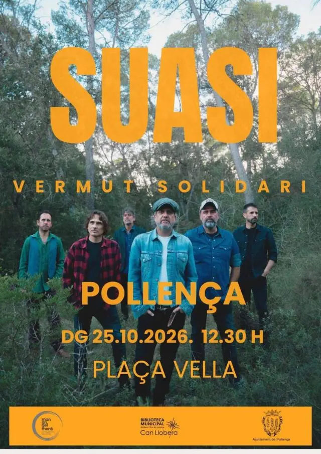 Suasi acompañará con música el vermut solidario de Prodis en Pollença