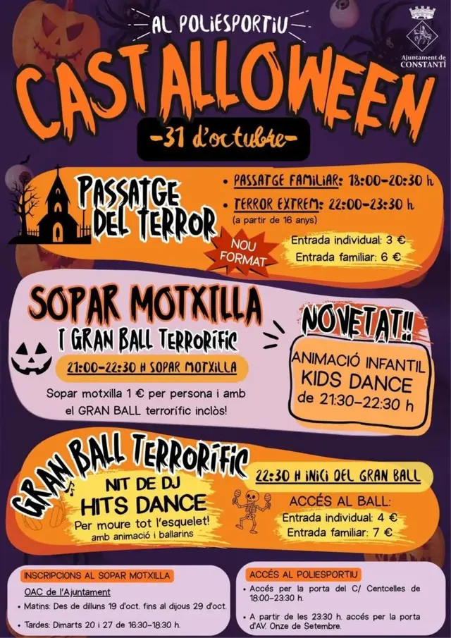 El Castalloween de Constantí llevará un pasaje renovado al pabellón municipal