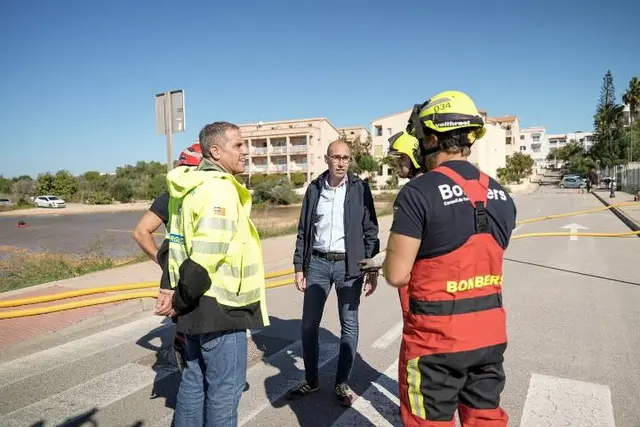 Gárriz visita Formentera para conocer los efectos de las lluvias