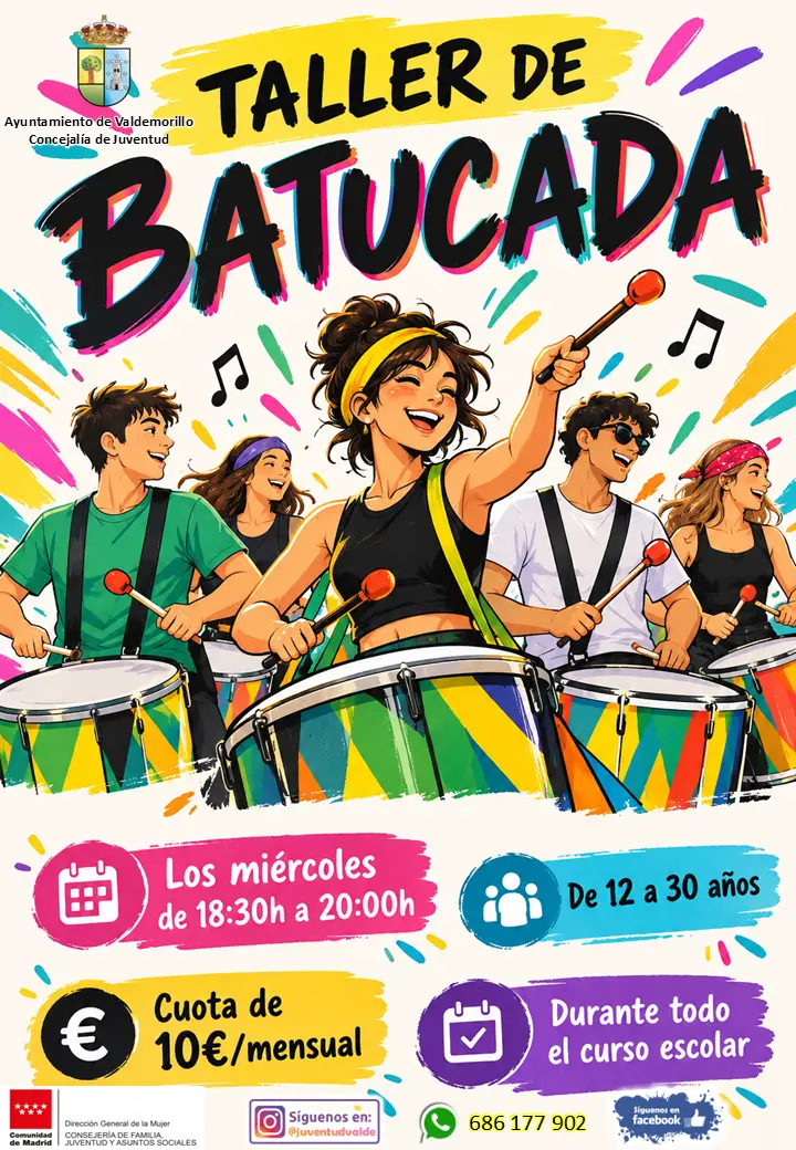 La batucada se suma a las propuestas juveniles de Valdemorillo
